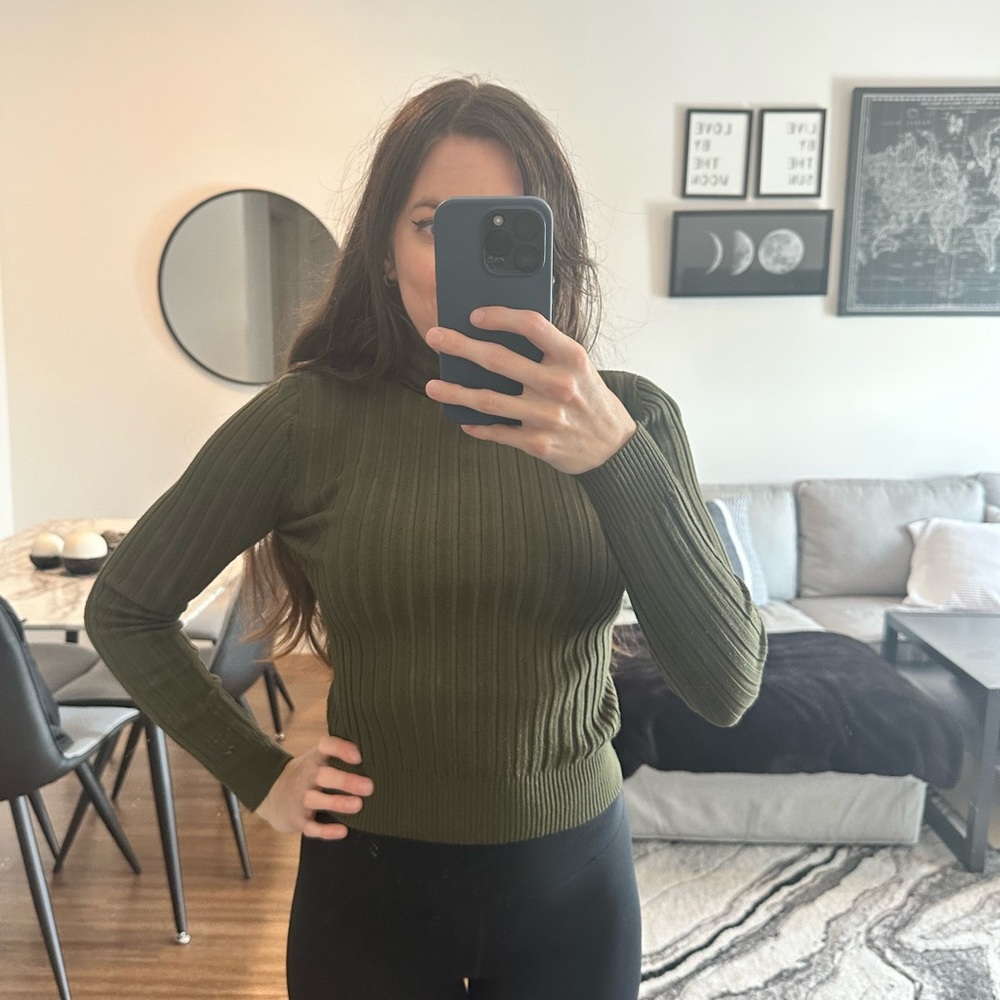 Zara Green Turtleneck